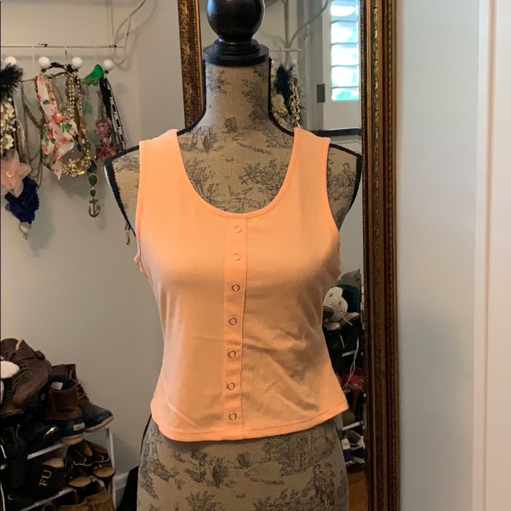 orange crop top H&M